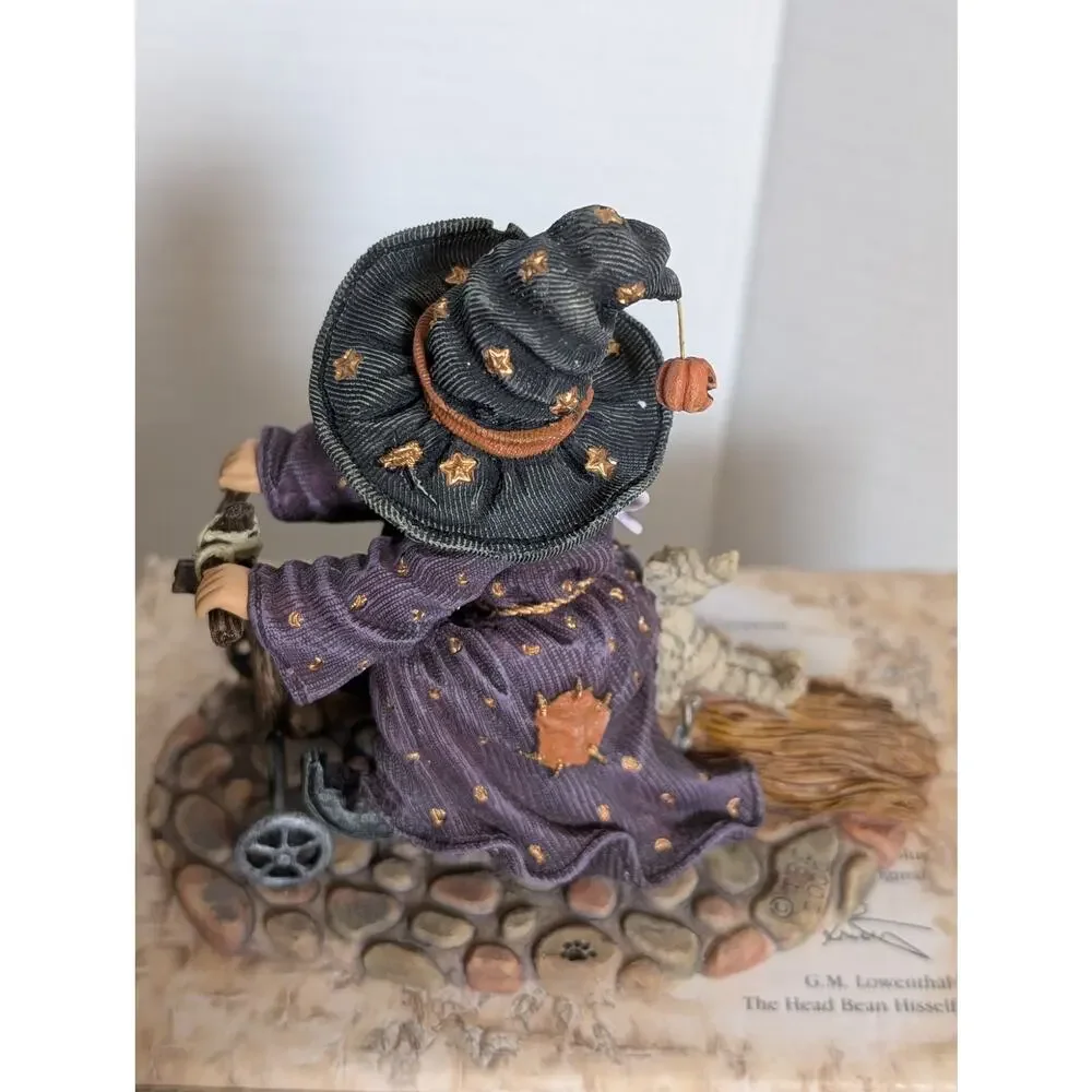 Boyds Bears Wee Folkstone Hilda Witch in Training w Scaredy Cat & Ezra Figurine